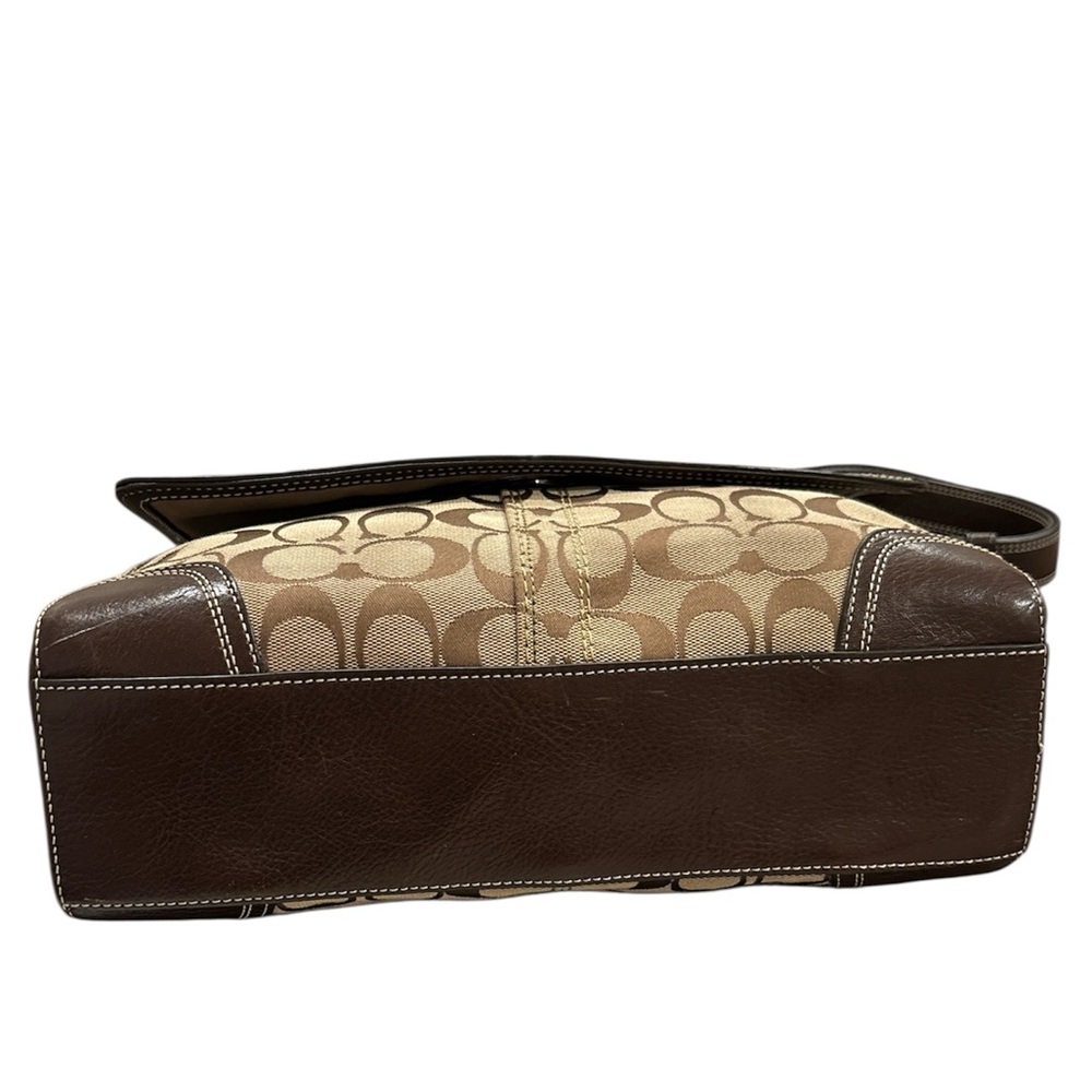 Coach Hampton turnlock Signature Canvas Flap Shoulder Bag Y2K - Picture 8 of 16